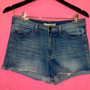 High rise jean shorts